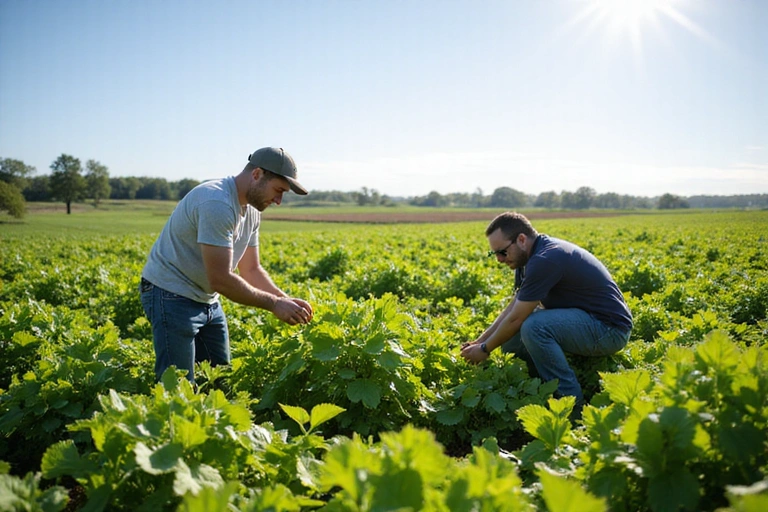 Farmers harvesting natural ingredients ethically