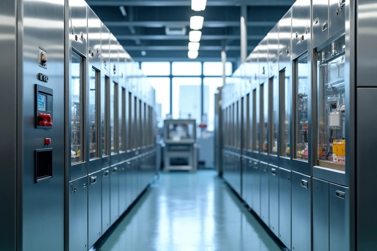 Modern manufacturing facility with advanced machinery